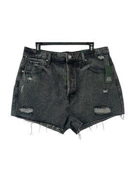 Wild Fable Super-High Rise Cut-Off Jean Shorts Gray Wash NEW Size 16